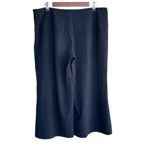 Bisou Bisou by Michele Bohbot Women Black Wide Leg Culottes Pants Size 14